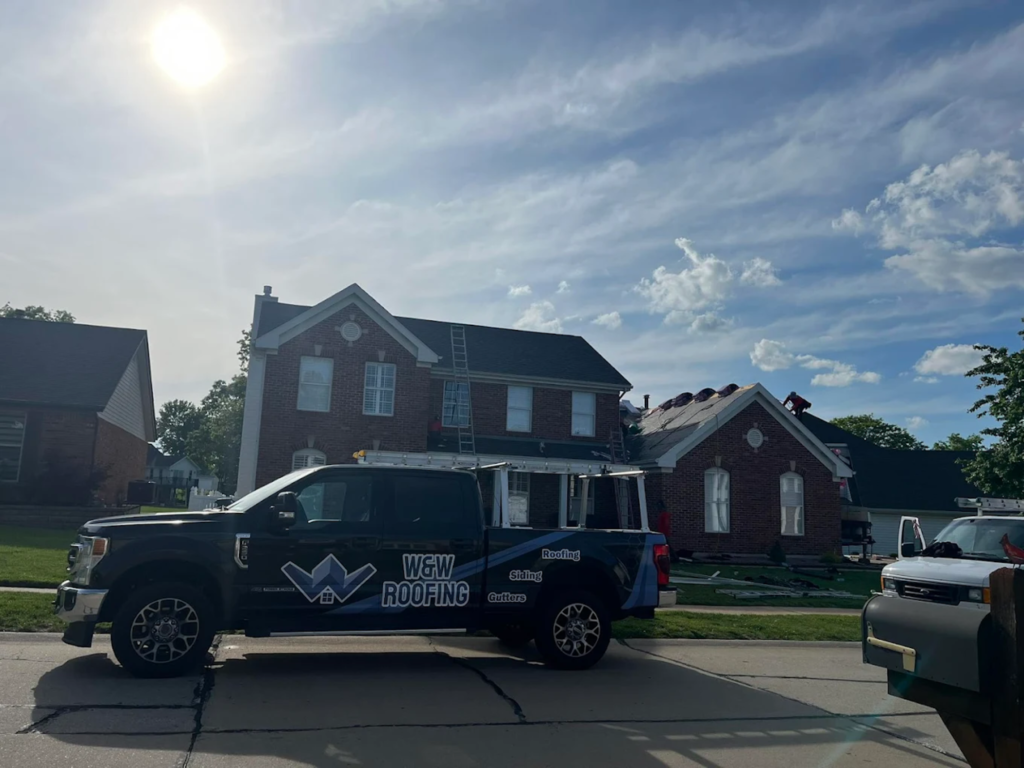 W&W Roofing truck